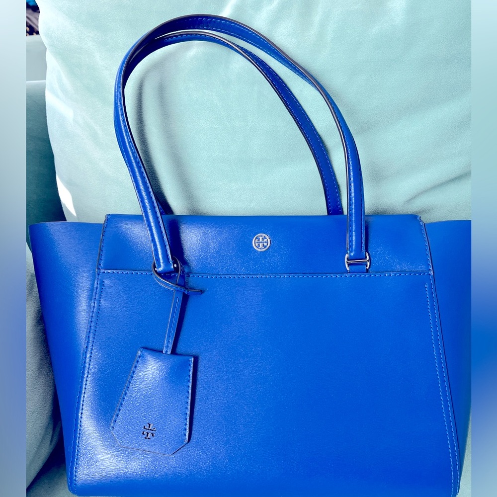 Tory Burch Royal Blue Leather Tote
Never used without tags